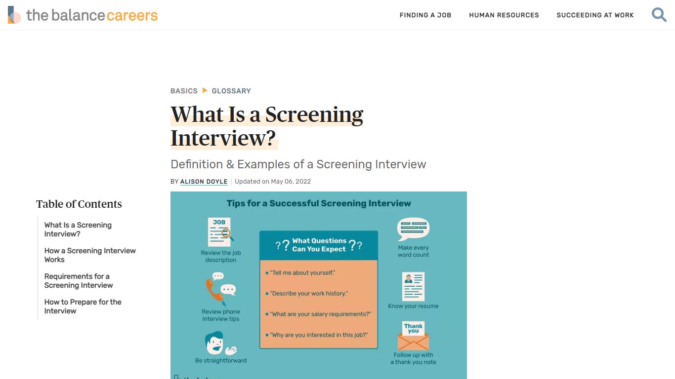 What Is a Screening Interview? - The Balance Careers